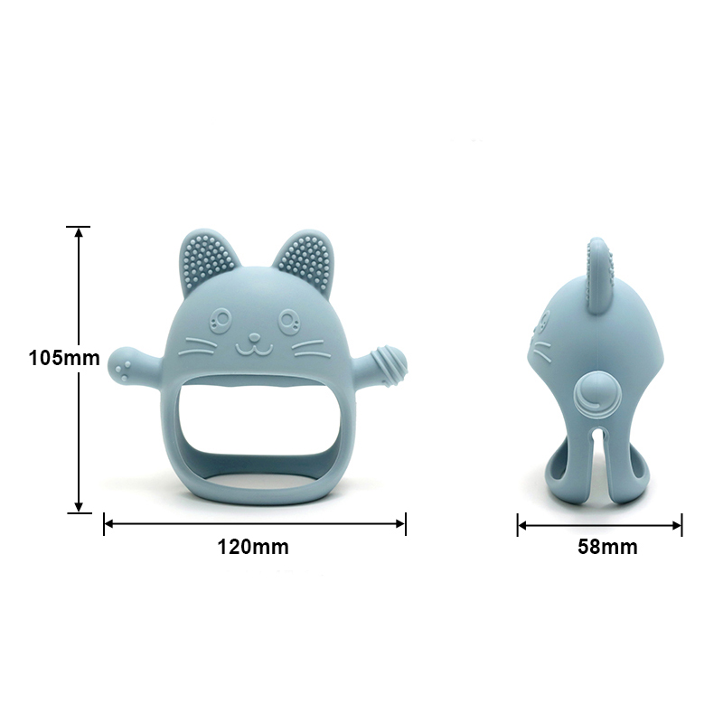1PC Silikonowe gryzaki dla niemowląt Rękawiczki Zabawka bez BPA Śliczne zabawki w kształcie zwierzątka dla niemowląt Ząbkowanie Zabawki na zęby Pielęgnacja noworodków Przedmioty dla niemowląt