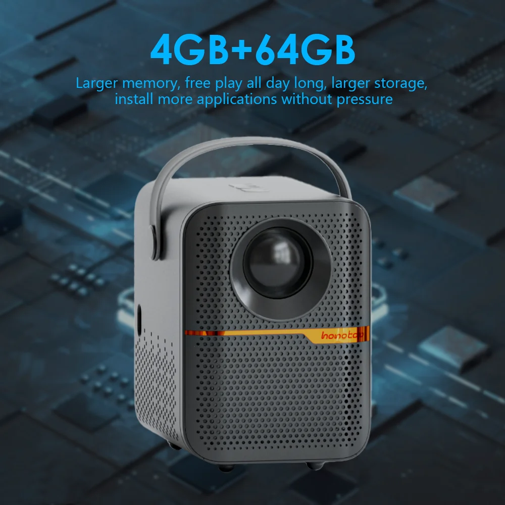 HONGTOP P10 Smart 4K Android WiFi portátil 1080P Video de cine en casa LED Bluetooth Mini proyector 4GB 64GB Android 10 proyector