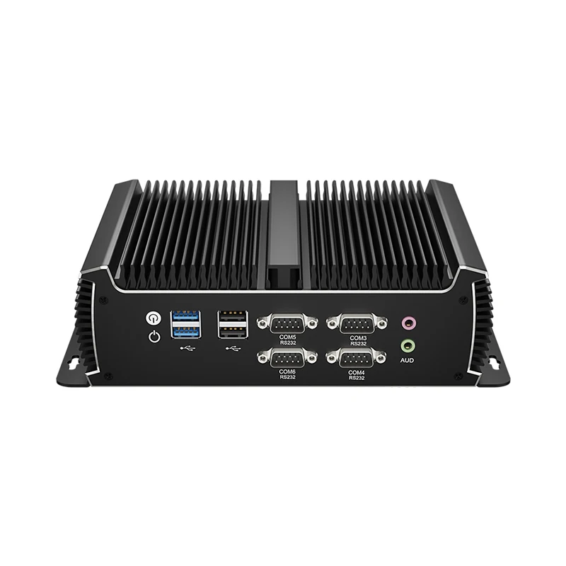 Mini PC industrial sin ventilador Intel i5-1135G7 6x COM DB9 RS232/485 8x GPIO Dual Ethernet compatible con 3G/4G LTE WiFi Windows 11 Linux