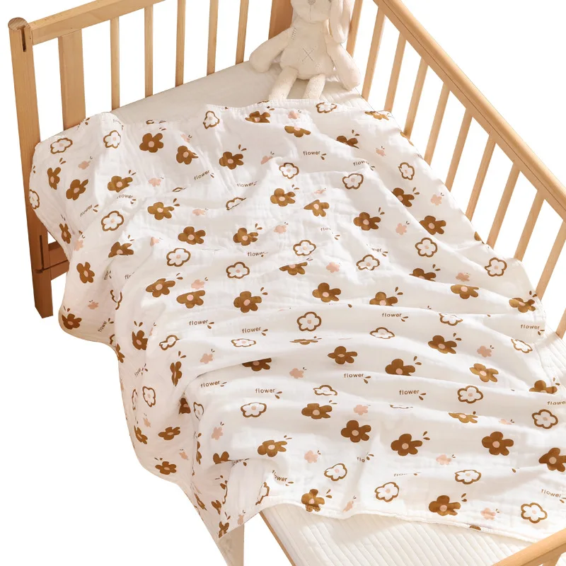 ทารกแรกเกิดผ้าเช็ดตัวเด็ก 4 ชั้นผ้าฝ้าย Swaddle ผ้าห่มทารกผ้าปูที่นอนผ้าพันคอผ้าห่มรถเข็นเด็กเด็กผ้าเช็ดตัว