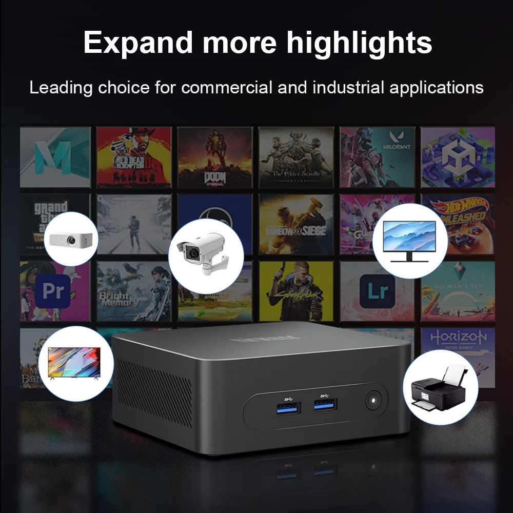 Ninkear N10 Mini PC Intel N100 do 3,4 GHz 16 GB DDR4 512 GB SSD 2,4 G + 5 G WIFI HDMI 2.0 * 2 Obsługa komputera z podwójnym ekranem Windows 11