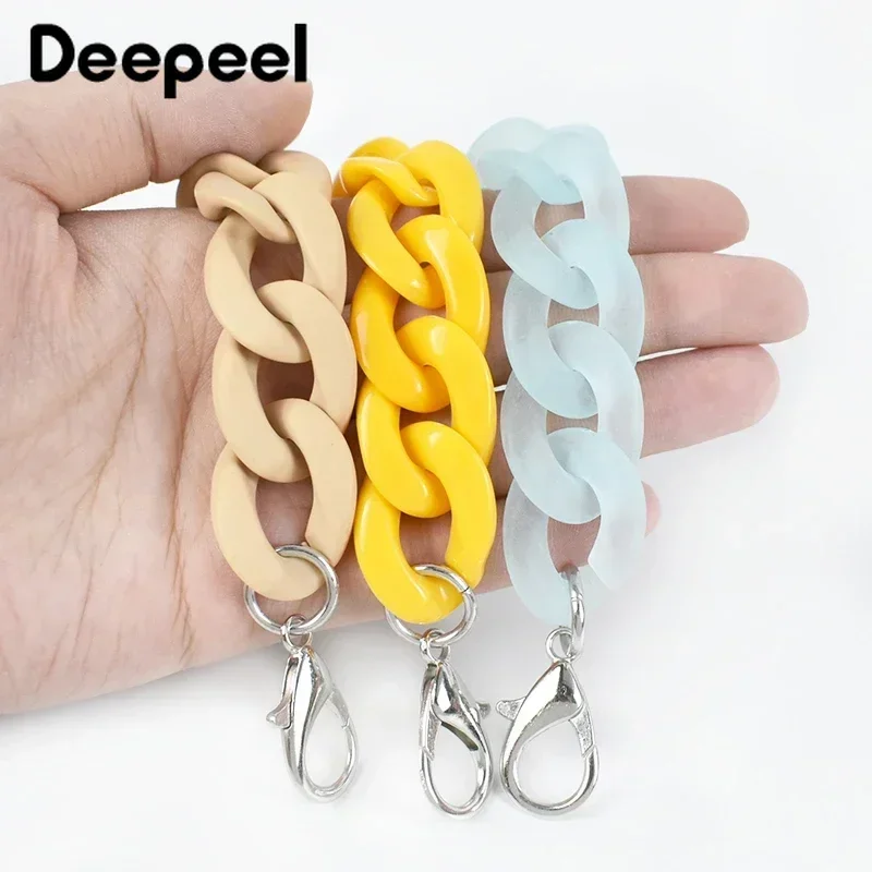 Deepeel 60cm Resin Chains for Women's Bag Shoulder Strap Acrylic Chain Purse Replace Handle Handbag Parts Hardware Accessories