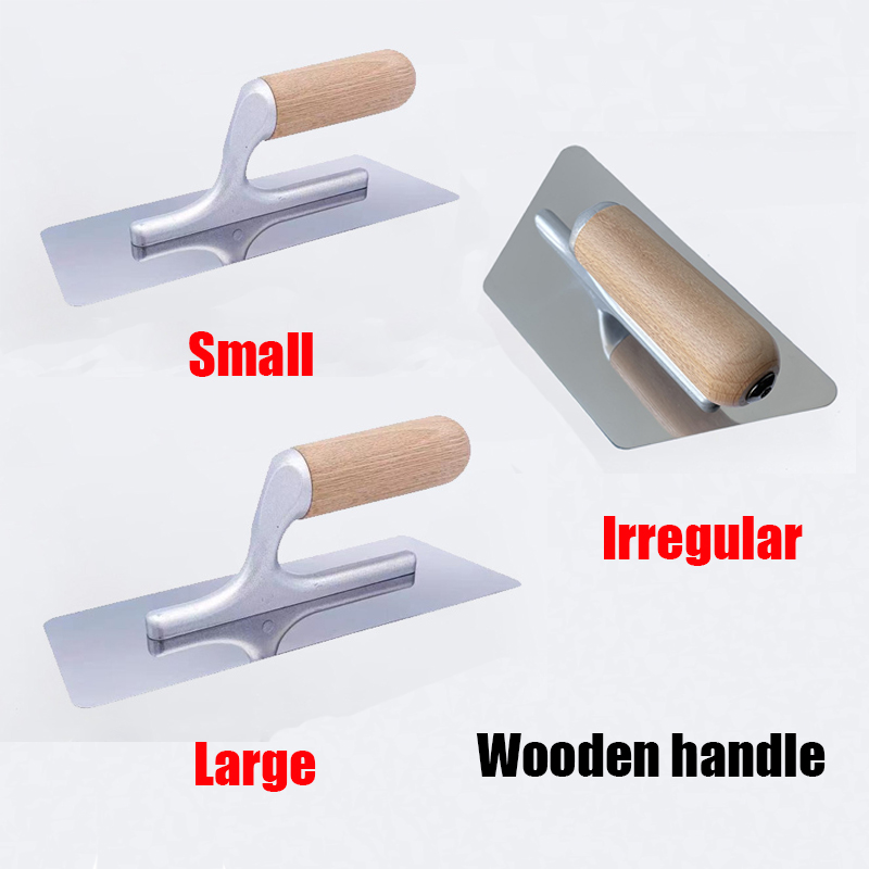 T50 พลาสเตอร์ฉาบปูนฉาบทองสแตนเลสสตีลยาง Handle Skimming เกรียงฉาบปูนผนังเครื่องมือก่อสร้างสีเครื่องมือ