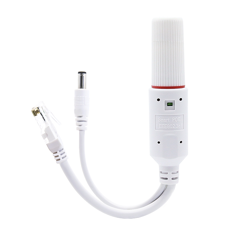 Divisor POE à prova d'água IP67 48V a 12V IEEE 802.3af/at Adaptador para câmera IP externa Sistema de segurança CCTV