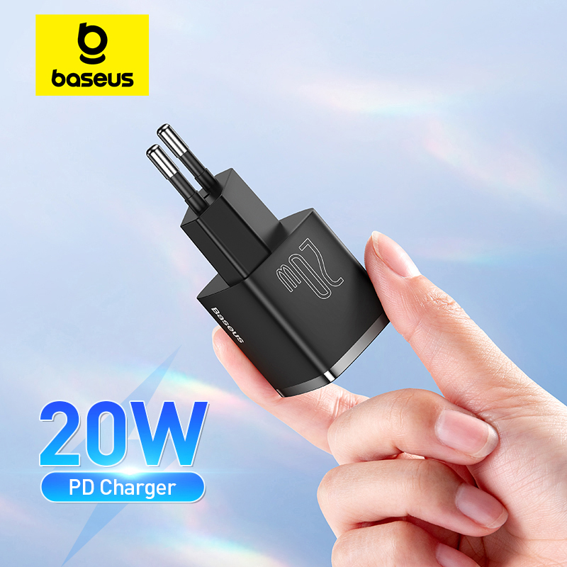 Baseus USB タイプ C 充電器 20 ワットポータブル USB C 充電器サポートタイプ C PD 高速充電 iPhone 15 14 13 12 Pro Max 11 X 8 Plus