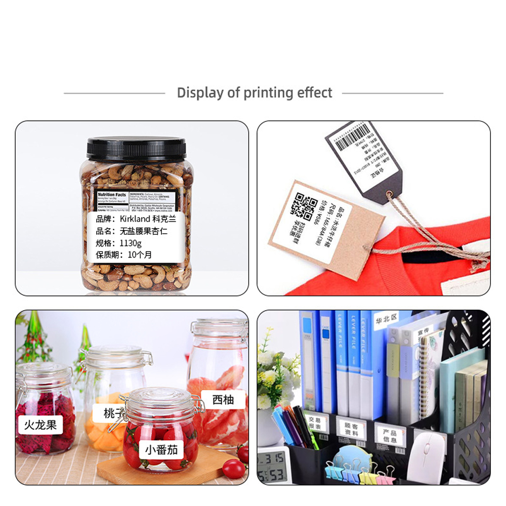 1Roll white transparent Label sticker Round Series for phomemo M110/ M220/ M221/ M120/ M200 Labels Adhesive Thermal label paper