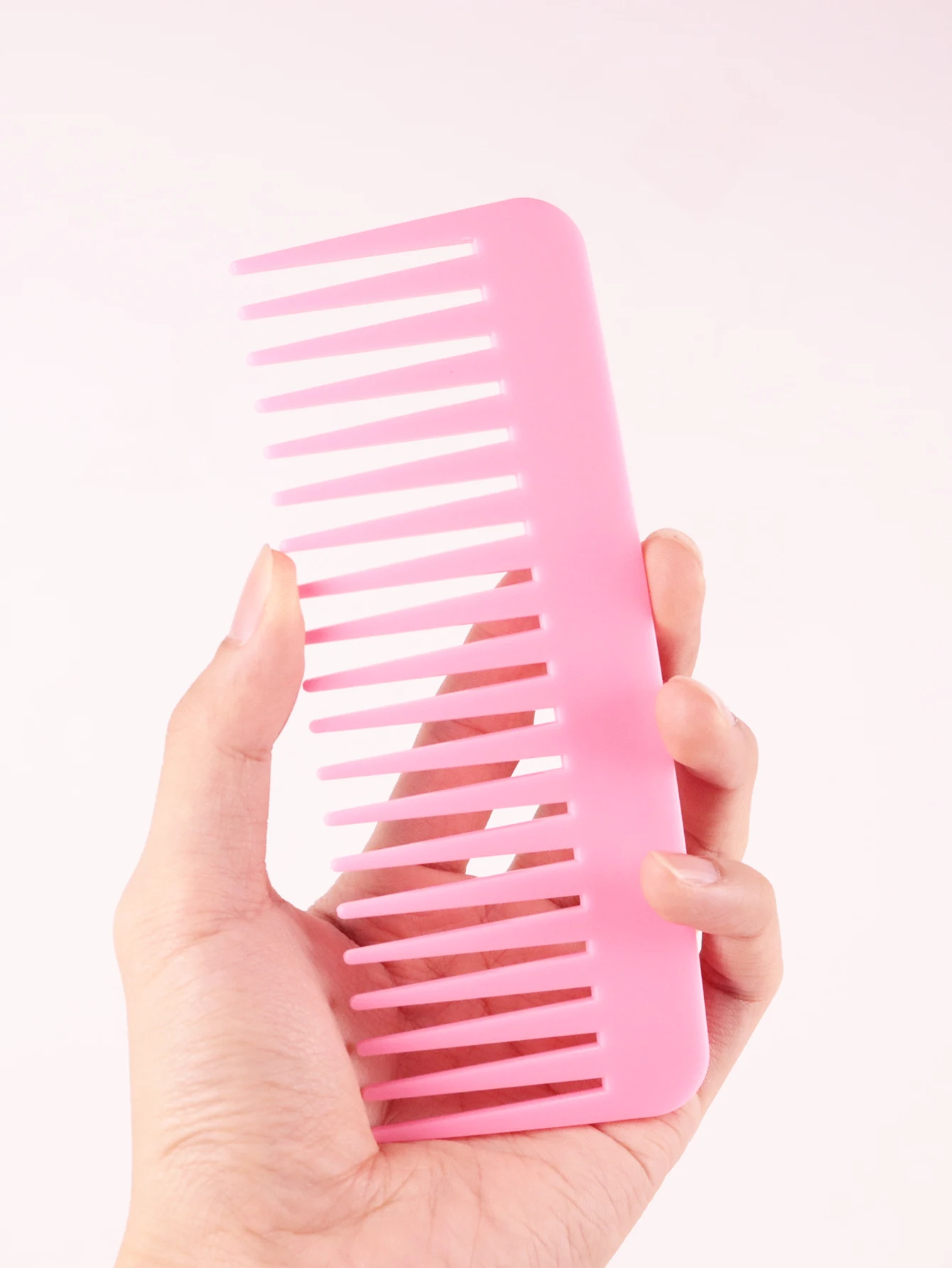 1 厚いプラスチック耐熱、帯電防止長歯、広歯サロンヘアスタイルコーム本物の髪のかつらに特化