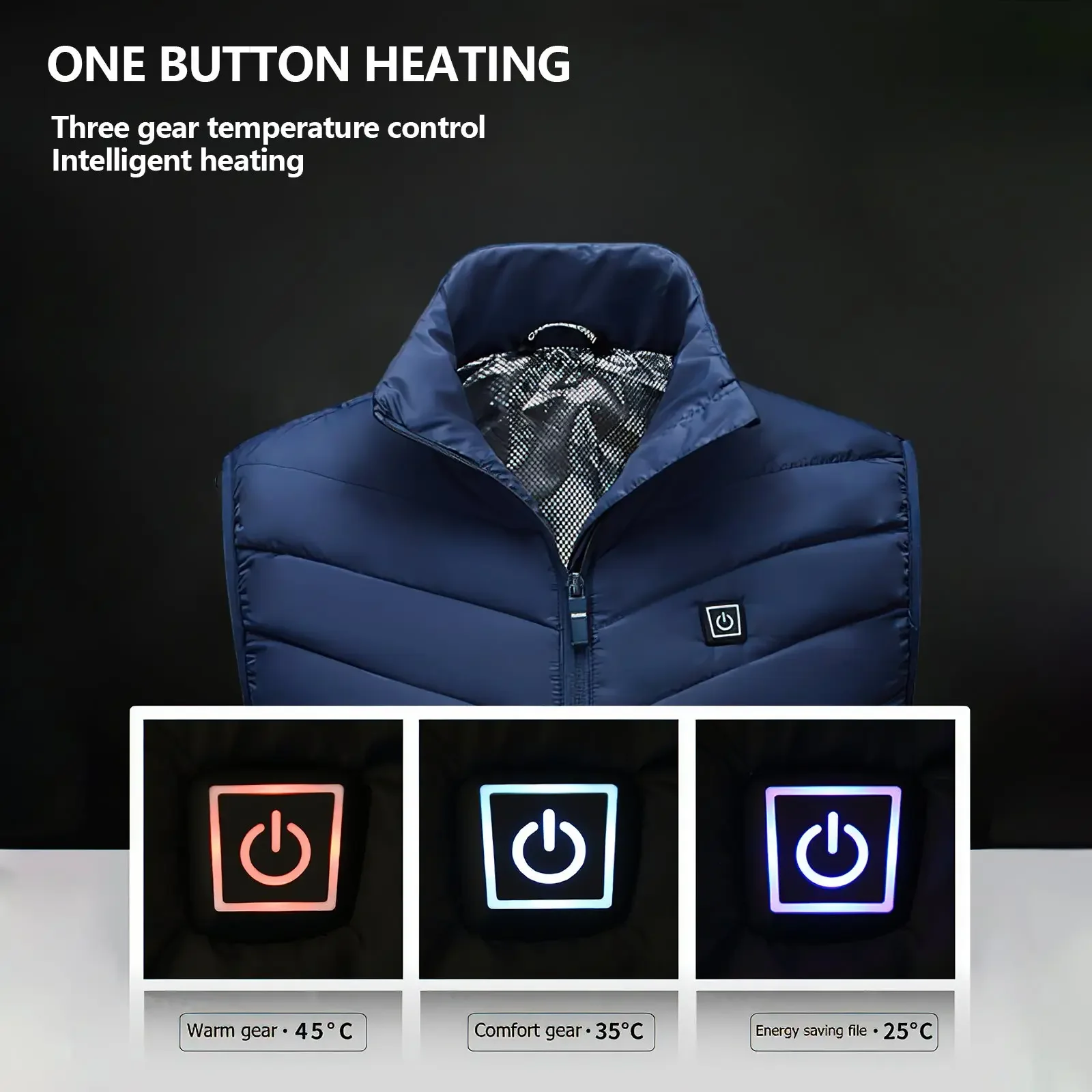 Chaleco calefactable con zonas, chaquetas eléctricas lavables con calefacción, ropa deportiva para hombres y mujeres, abrigo calefactable, abrigo térmico de grafeno, chaqueta calefactora USB