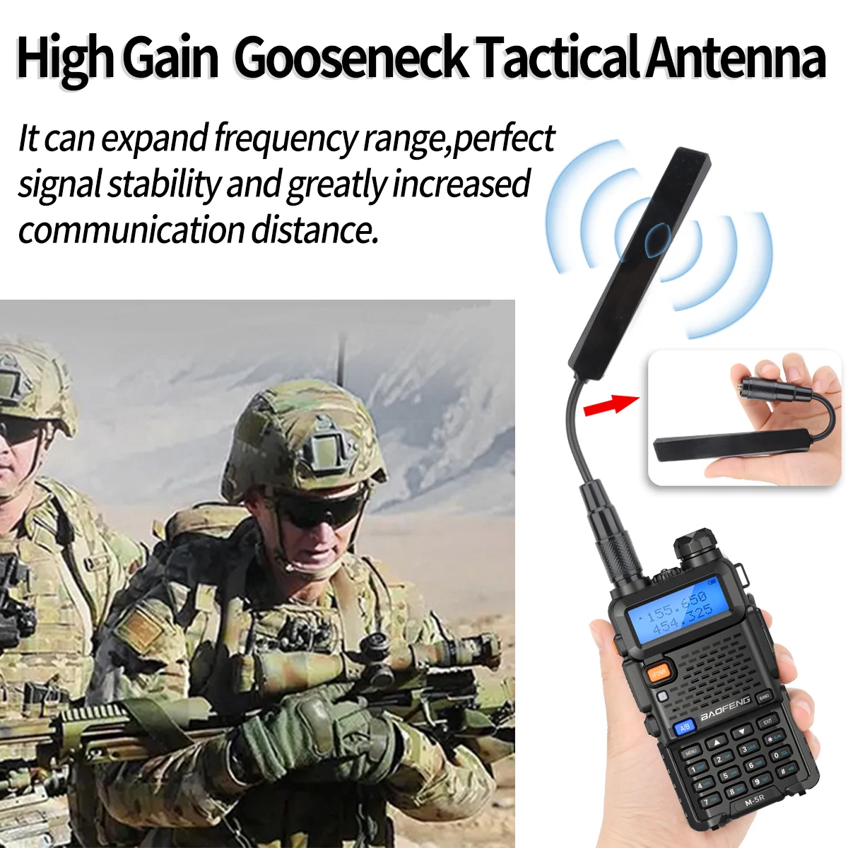 Abbree AR-188 sma antena fêmea banda dupla 144/430mhz para baofeng uv 5r 5rh 21 pro quansheng uv k5 k5(8) walkie talkie rádio amador