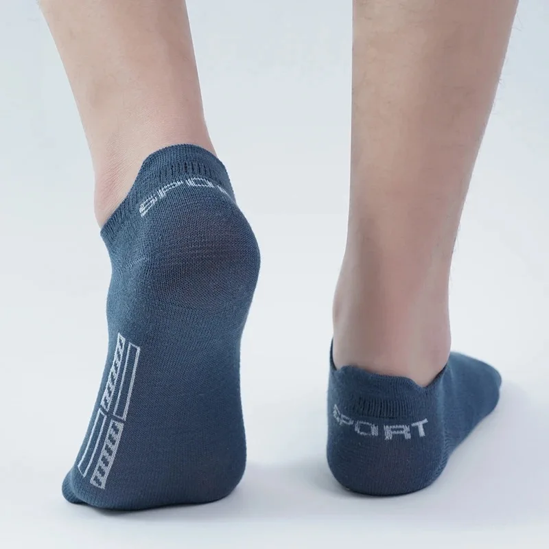 HSS 5 Paar Herrensocken aus Bio-Baumwolle, Knöchel, atmungsaktives Mesh, Sportsocken, lässig, sportlich, Sommer, dünn, kurze Socken, Übergröße, EU40–46