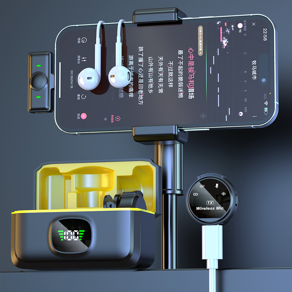 Беспроводной нагрудный микрофон Xiaomi, петличный микрофон для Android/iPhone/камеры/ПК/ноутбука, с интерфейсом iOS, диапазон шума футов