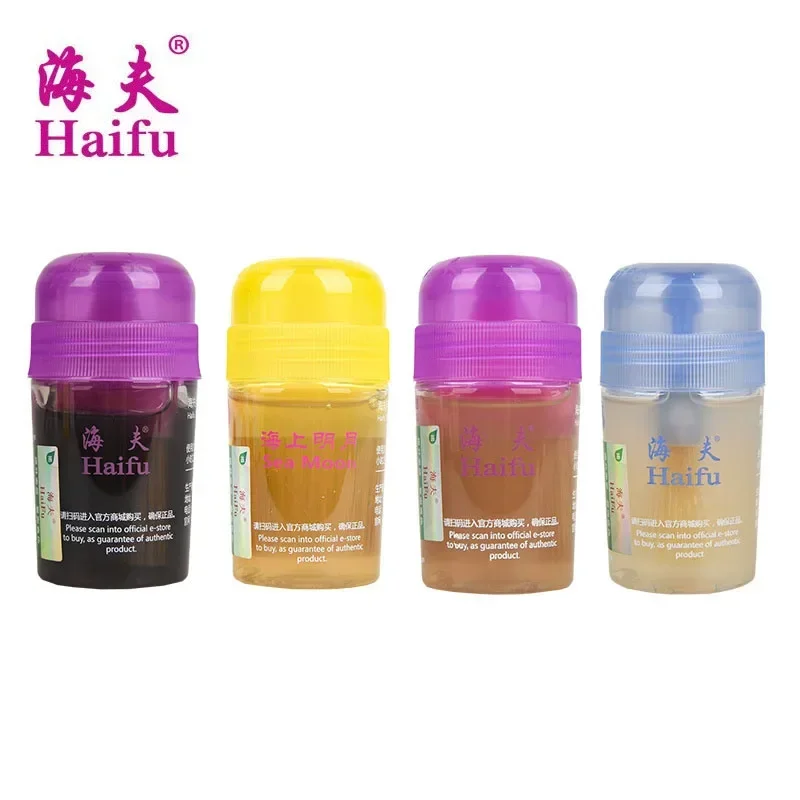 Haifu Sea Moon Tennis de Table Booster de Performance National Jaune Noir Blanc Ping-Pong Solubilité Bond Oil COV Tune 120ml