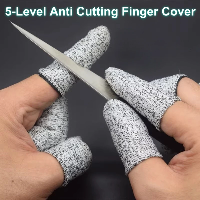 Nível 5 anti-corte capa de dedo de alta resistência segurança flexível anti corte luvas de ponta do dedo ferramenta de cozinha reutilizável e durável