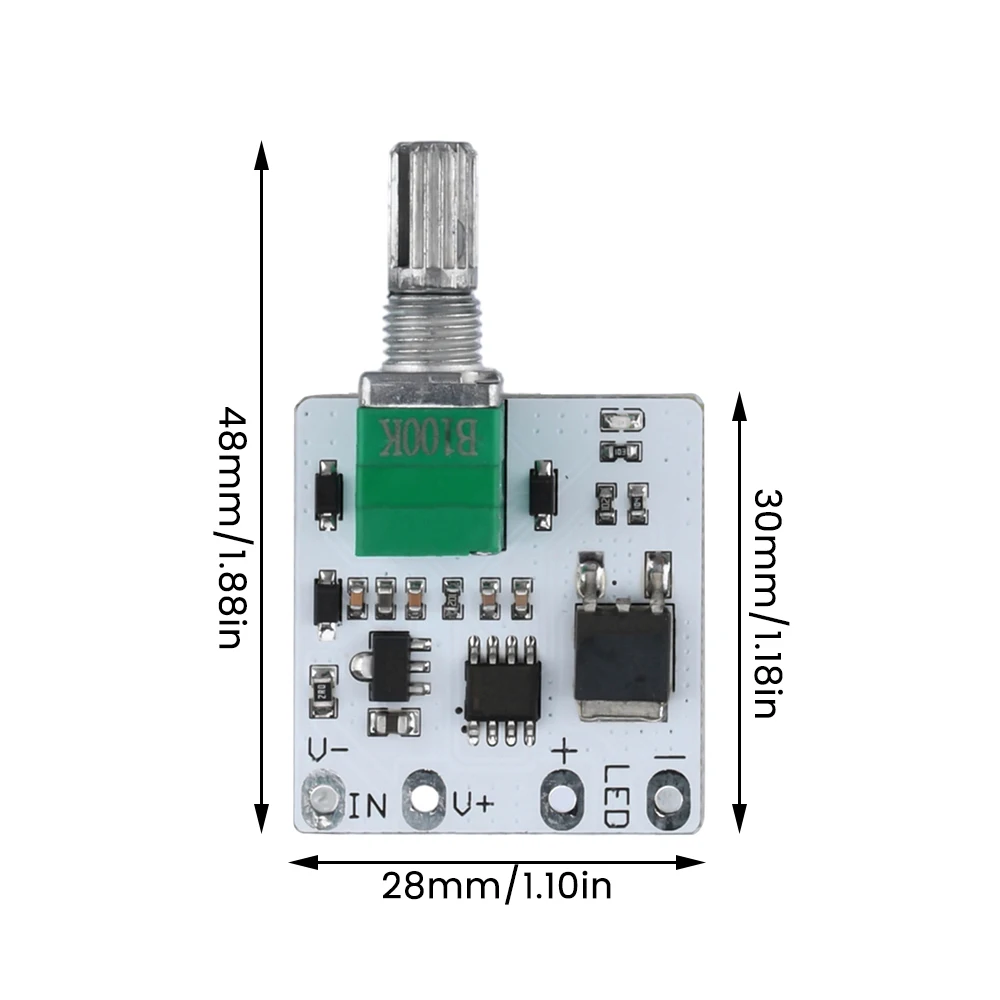 12V LED Constant Voltage Dimmer Module With Switch Board Brightness Adjustment No Flash Frequency LED Dimmer for Light Strip