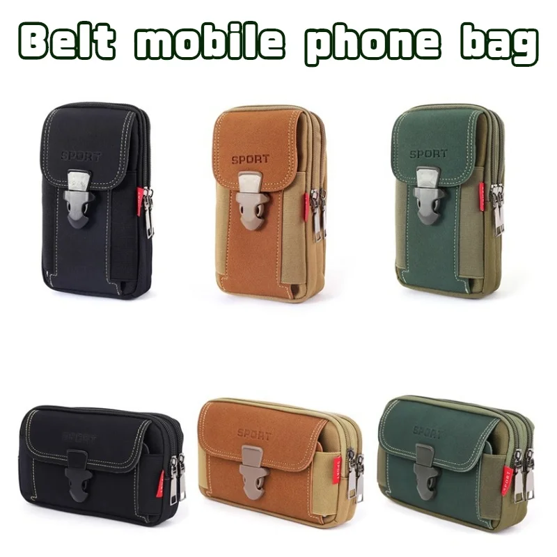 Bolsa de cintura de fanny multifunções masculina, bolsa para celular, bolso, masculino, ao ar livre, viagens, esportes, bolsa de bum, moda, casual, 1pc