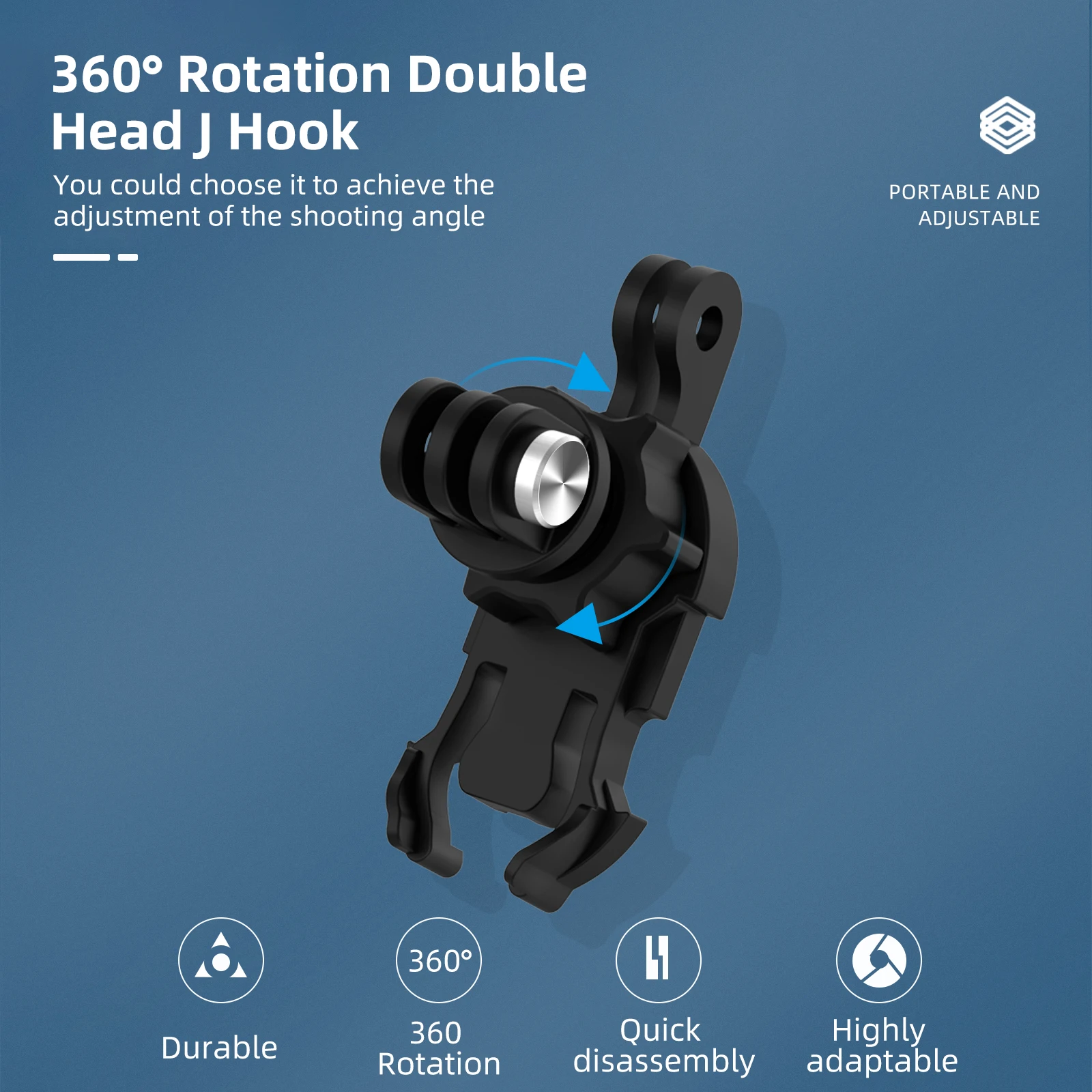 TELESIN 360 °   Soporte de correa de mochila de rotación para GoPro Hero 13 12 11 10 9 8 7 6 5 Insta360 SJCAM EKEN DJI Osmo accesorios de acción