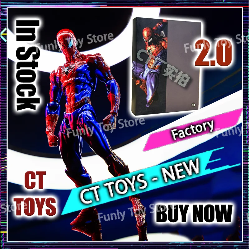 In Stock Ct Toys Spiderman Figure Amazing Yamaguchi Spider-Man 2.0 Agent Venom Mafex Anime Action Figure Customized Gifts Toys