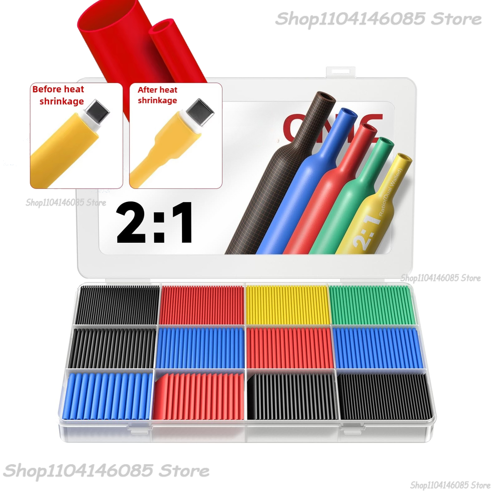 Heat Shrink Sleeving Tube Kit Wire Electrical Connection Wire Wrap Cable Protection Thermoresistant Tubing Wrapping Insulation