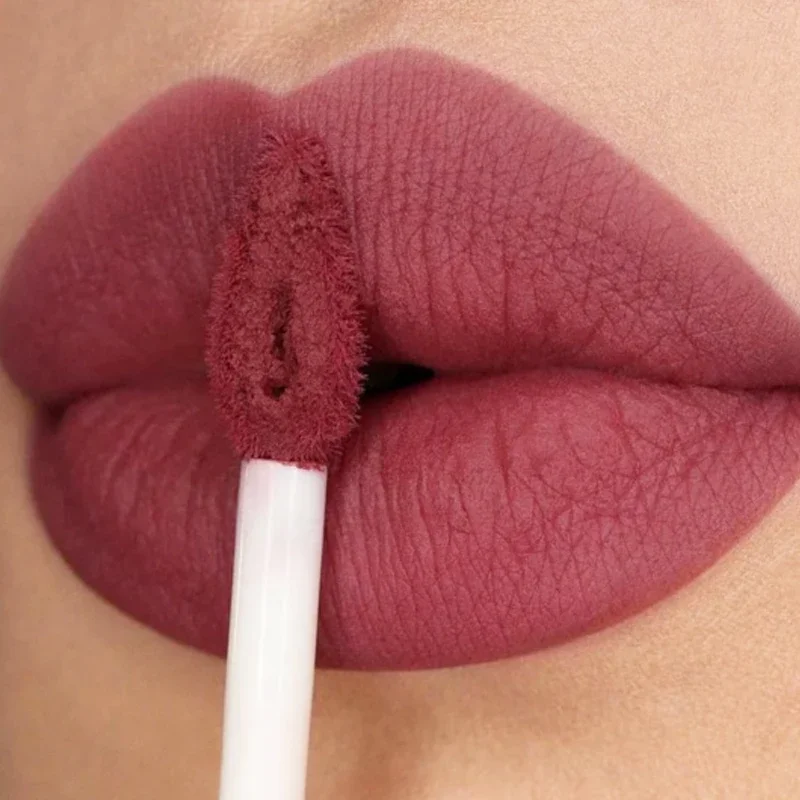 Lápiz labial mate de terciopelo resistente al agua, sin taza sumergida, barras de labios líquidas antiadherentes de larga duración, maquillaje para mujer, brillo de labios, cosméticos