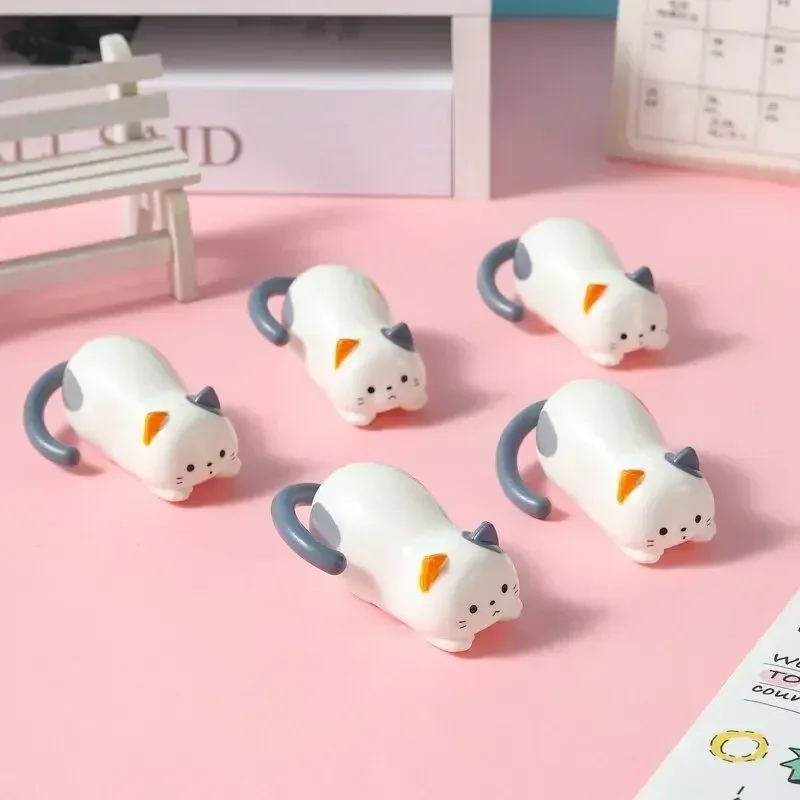 Clockwork Tumbling Cat Manual Winding Cartoon Cute Simulation Kitten Decompression Puzzle Creative Small Toys ADHD 1/3/6/9Pcs