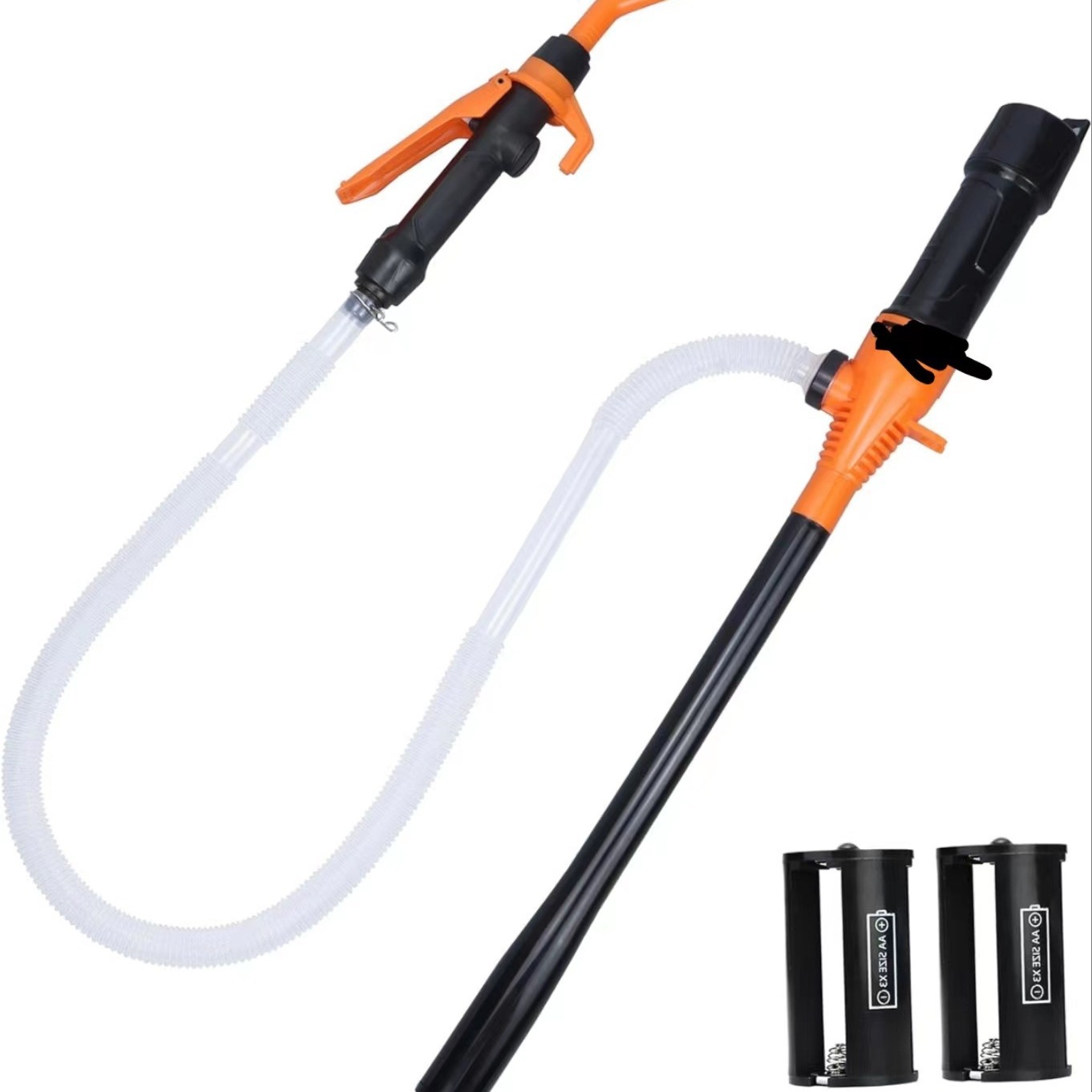 nieuwe overdrachtspomp op batterijen motorfiets auto gas oliepomp met flow controlemondstuk vloeibare benzine tuning brandstof benzinepomp
