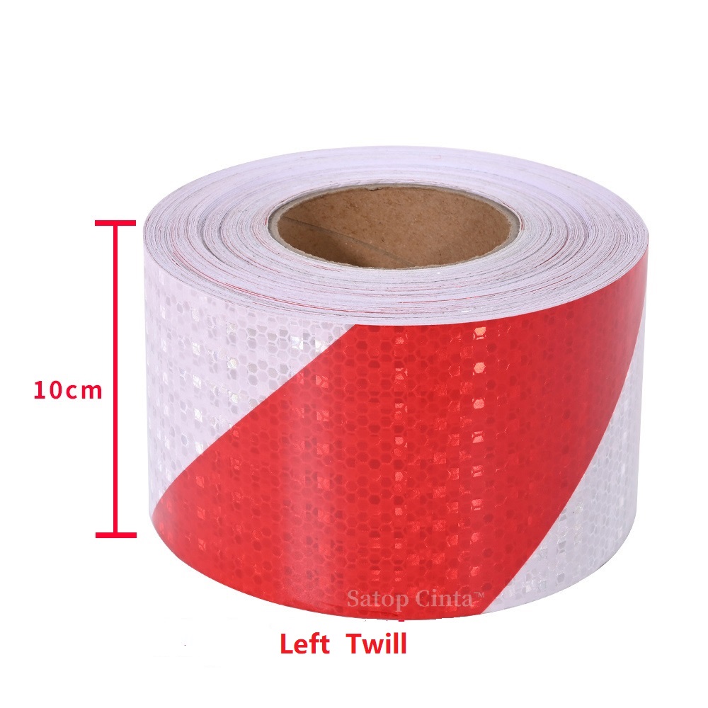 10cm*10m Waterproof Self-Adhesive Reflective Material Left Right Twill Tapes Safety Warning Outdoor Reflectors Stickers For Car