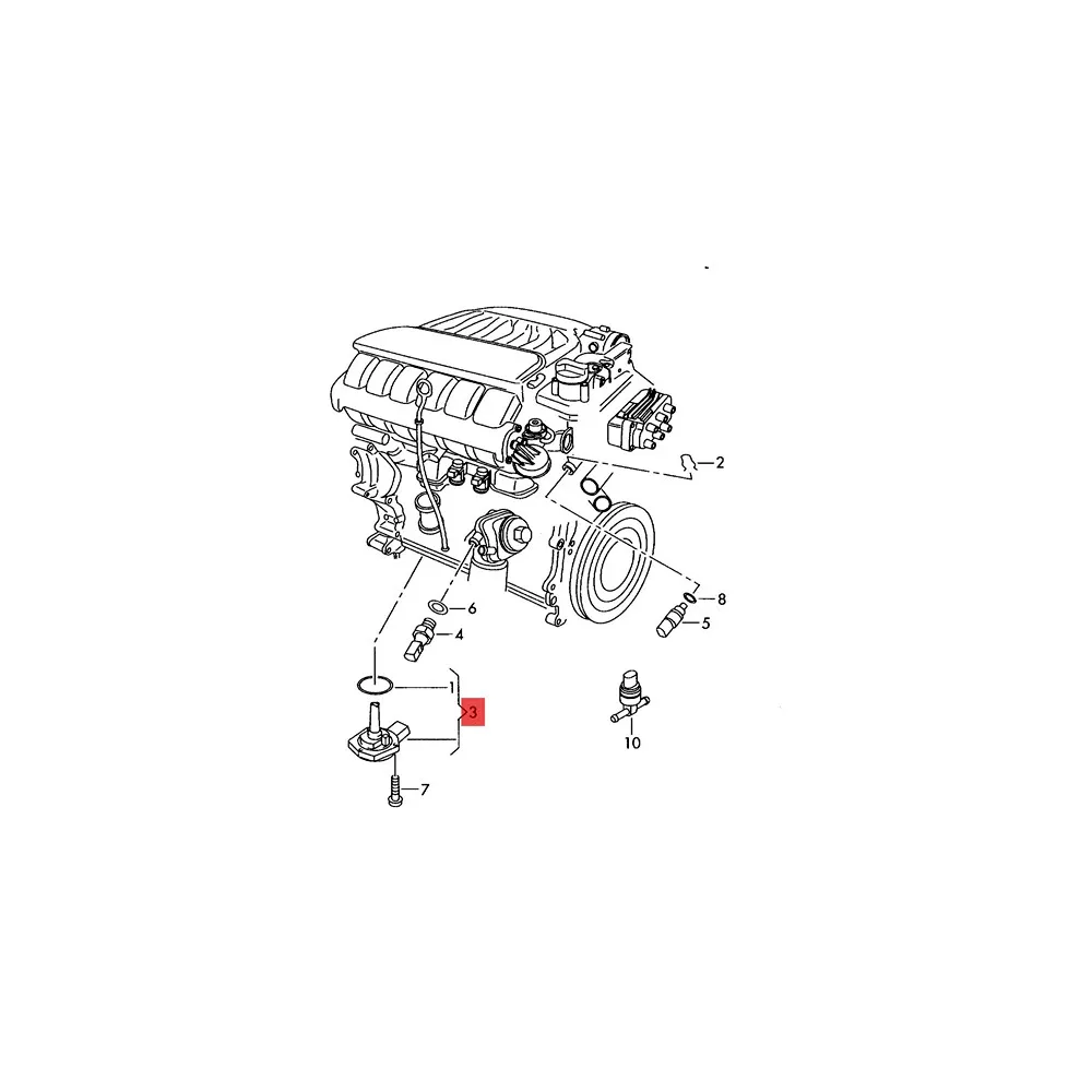 Sensor de nível óleo do carro 1j0907660b para audi a4 a6 rs4 tt s8 vw golf mk4 passat b5 fabia assento toledo alhambra 1j0 907 660a 6pr008079