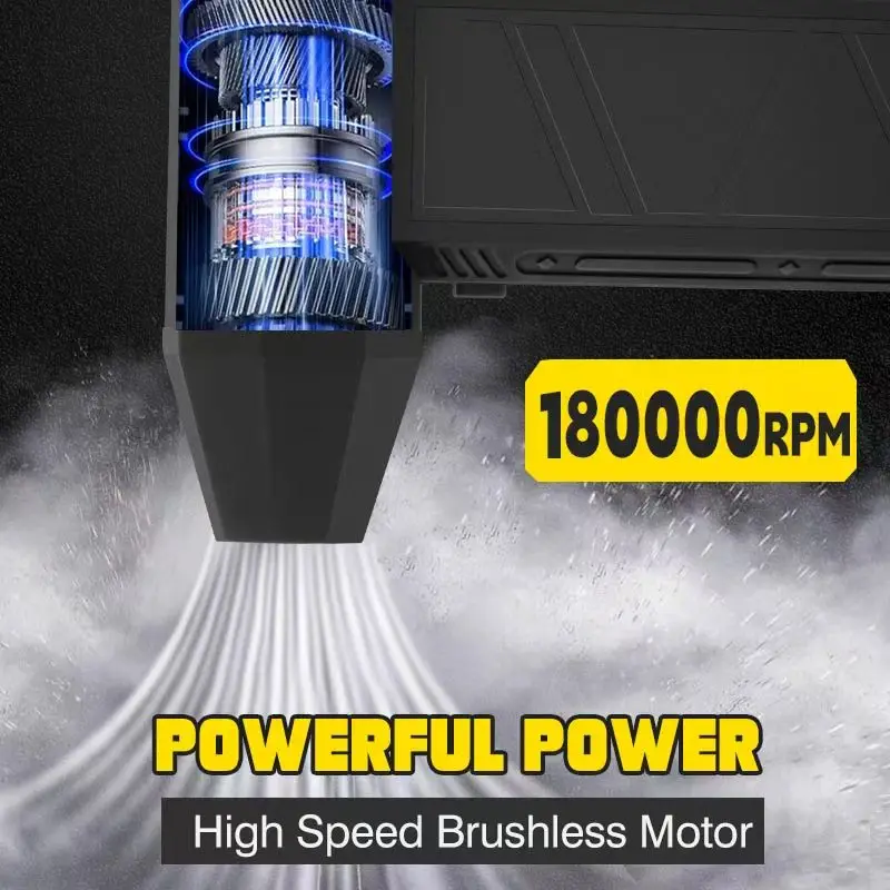 X3Max Handheld Mini Turbo Jet Fan,180000RPM Powerful air Blower Compressed air Duster for Car Dryer/PC/Home-QiLiLai