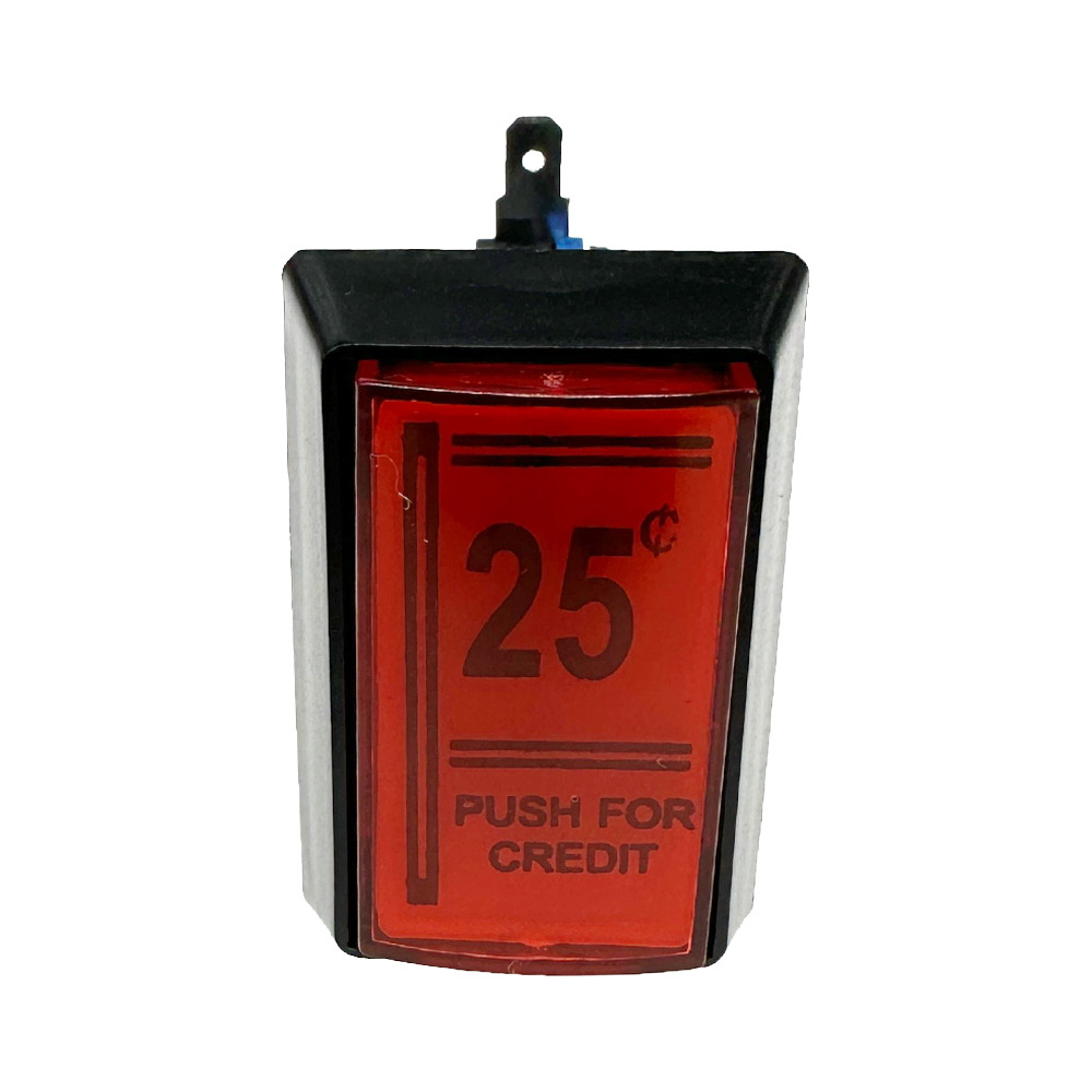 1PCS Arcade Push Button 25 Center Red Push for Credit Coin Operated Gamed Game Led rectangular buttons with Micro Switch