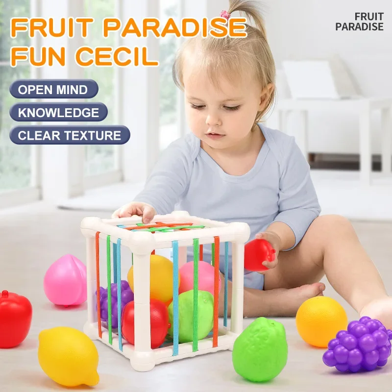 7 pçs crianças educacional cubo forma correspondência empilhamento aprendizagem brinquedos educativos jogos brinquedos do bebê