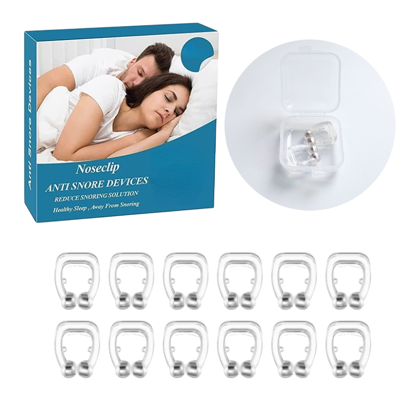 いびき防止装置シリコーンノーズクリップ磁気睡眠トレイ睡眠補助睡眠改善簡単呼吸無呼吸ガードナイトデバイス