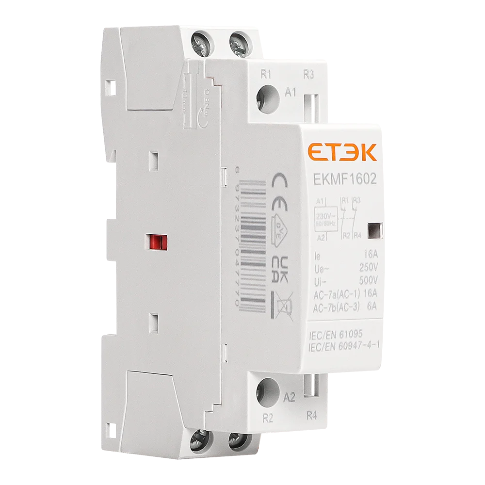 ETEK-contator de CA Modular para el hogar, carril Din, 220v, monofásico, 2P, 2no, 2nc, 1no, 1nc, 25A, 20A, 16A, para automatización EKMF