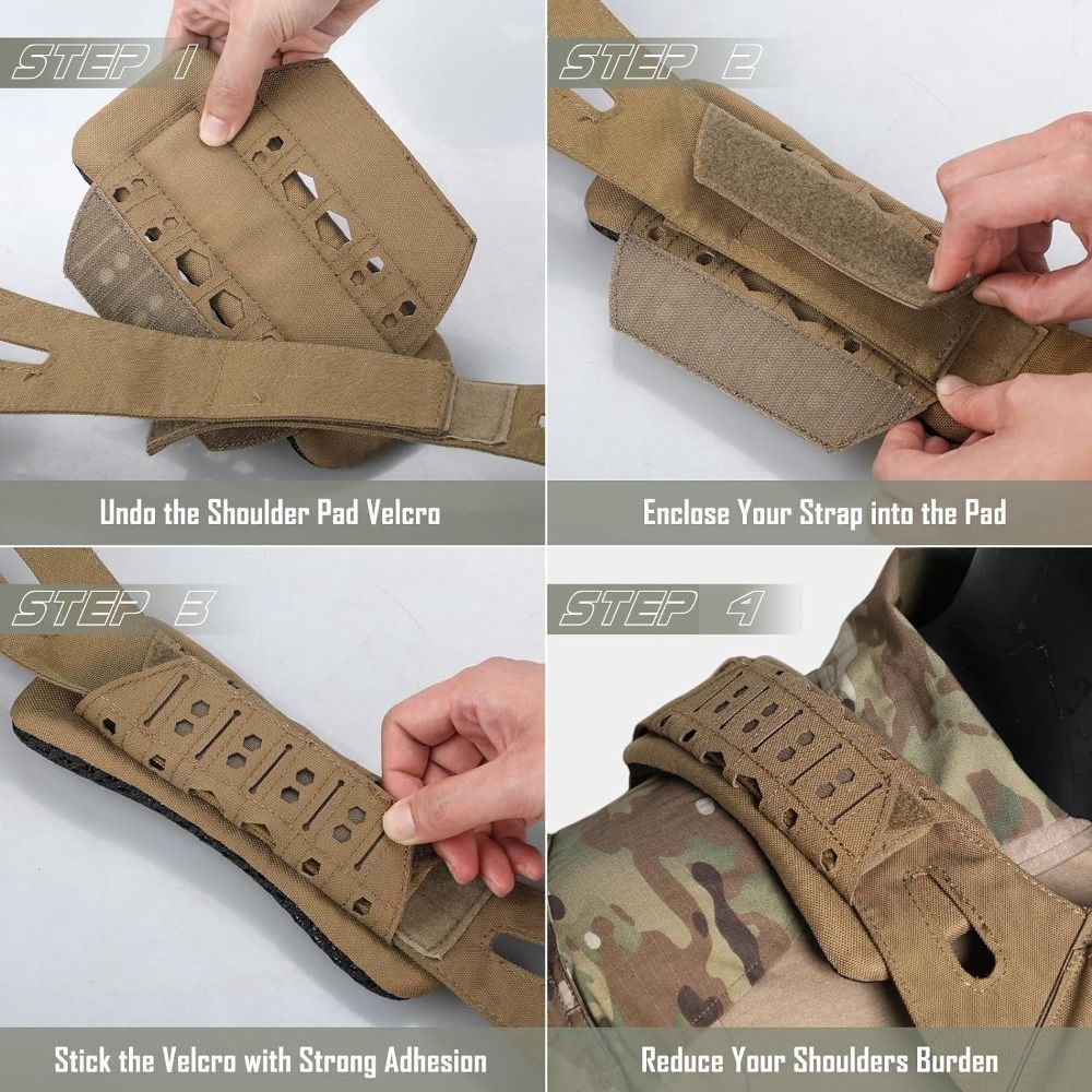 Durable Breathable Shoulder Strap Pad Soft Anti-friction Outdoor Shoulder Pad Comfortable Protect Climbing Shoulder Pad Vest