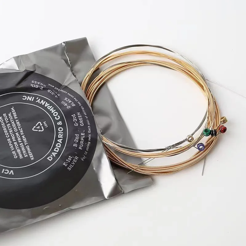 EXP26 11-52 Coated Phosphor Bronze Acoustic Guitar Strings Light 4x Longer Life With NY Steel For Strength And Pitch Stability