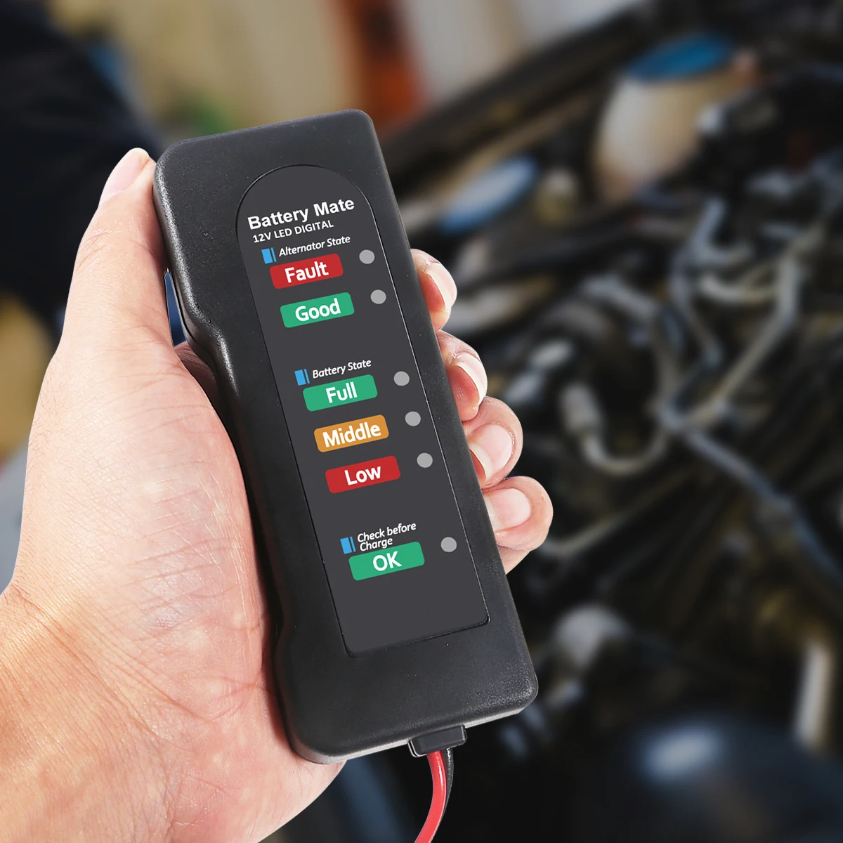 เครื่องทดสอบแบตเตอรี่รถยนต์ 12V, เครื่องทดสอบกระแสสลับยานยนต์, เครื่องตรวจสอบแบตเตอรี่, เครื่องวิเคราะห์เพื่อตรวจสอบเครื่องกําเนิดไฟฟ้ากระแสสลับและระบบชาร์จแบตเตอรี่