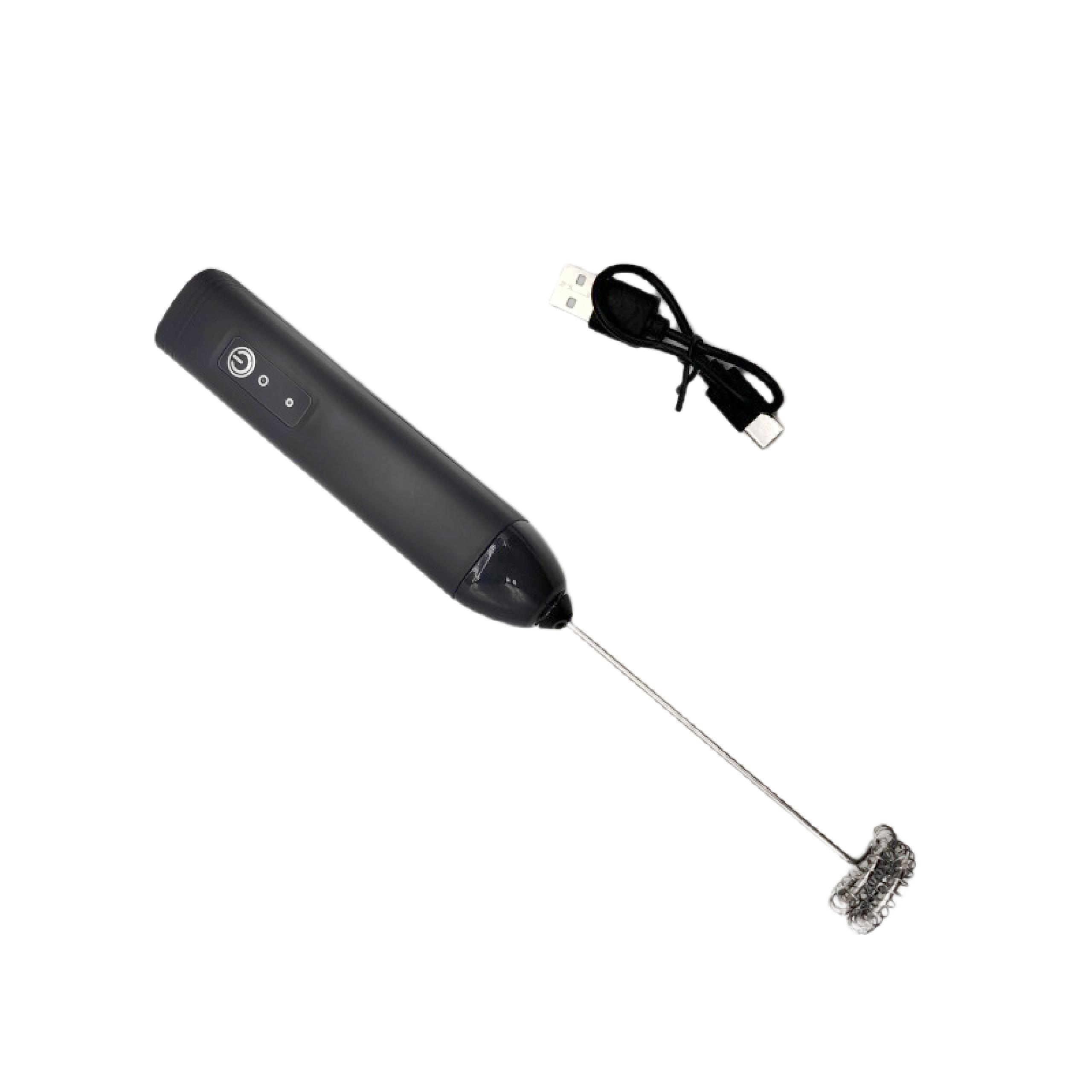 MINI Milk Frother USB Rechargeable 3 Speeds Foam Maker Coffee Whisk Mixer Electric Handle Blender Egg Beater Hot Cooking Tools