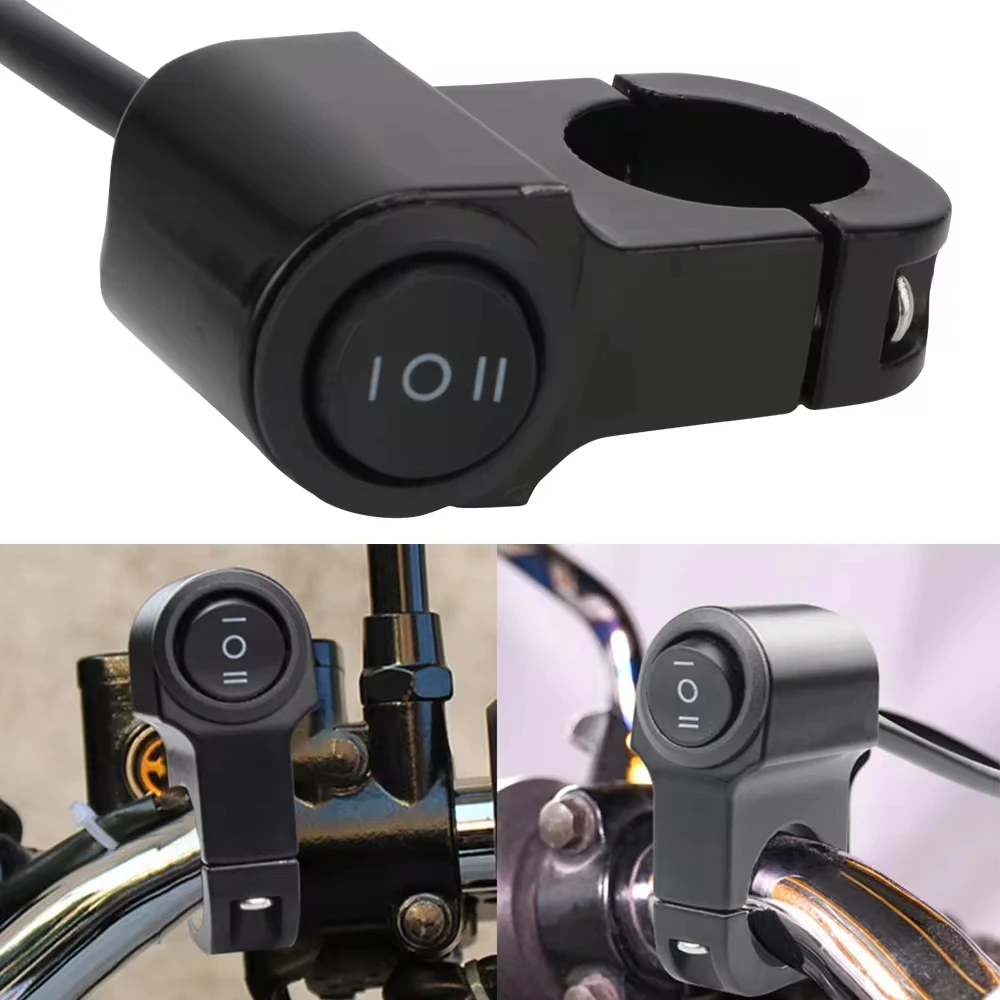 Universal Motorrad 3-Wege-Schalter EIN AUS Mini Fahrlichtschalter mit Clip Wasserdicht DC12V/10A Motorrad Werkzeuge