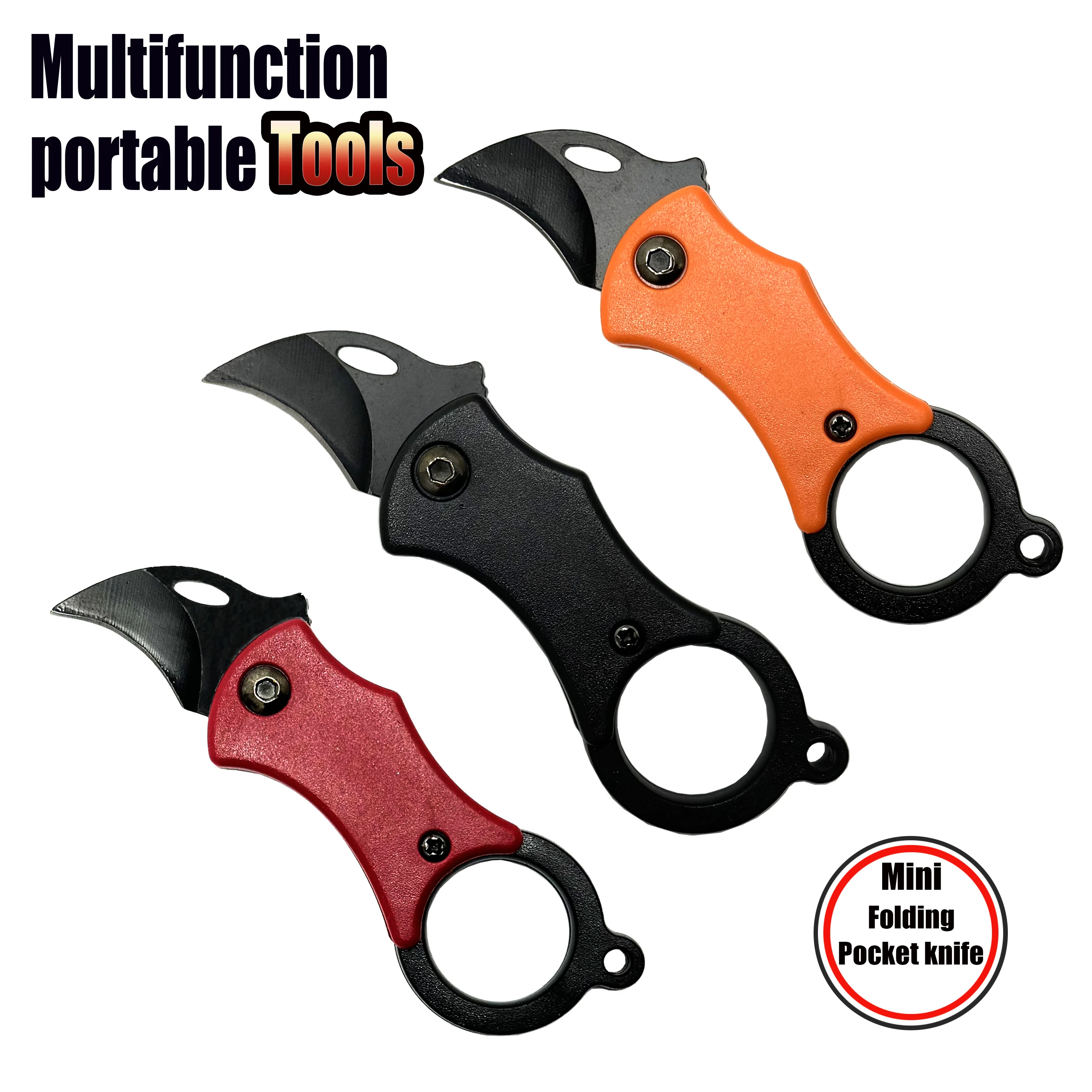 Mini cuchillo plegable, cuchillo de bolsillo portátil, Camping, alimentos procesados, dispositivo EDC para exteriores, llavero