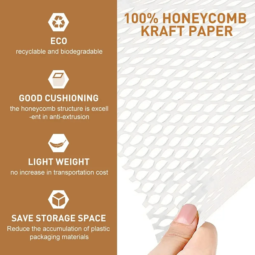 White Honeycomb paper Handicrafts Wrapping Paper, DIY Flowers And Gifts, Degradable Buffer Environmental Paper Etc.