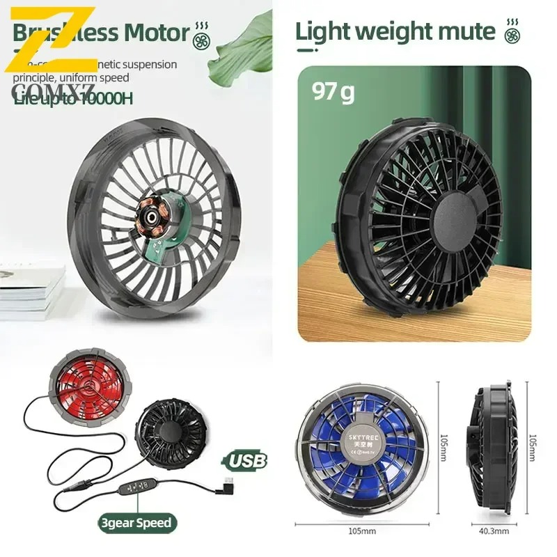 Cool Jacket Heren Heet weer Werk 2-ventilatorjas USB-koeling Airconditioning Kleding Dames Lichaamskoeling Vissen Kleding Vest