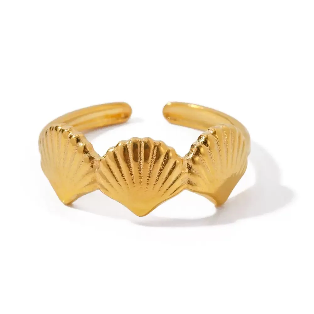 Cette bague de réglage d'ouverture géométrique à large bord de haute qualité et à la mode avec or galvanisé et design minimaliste est Perf