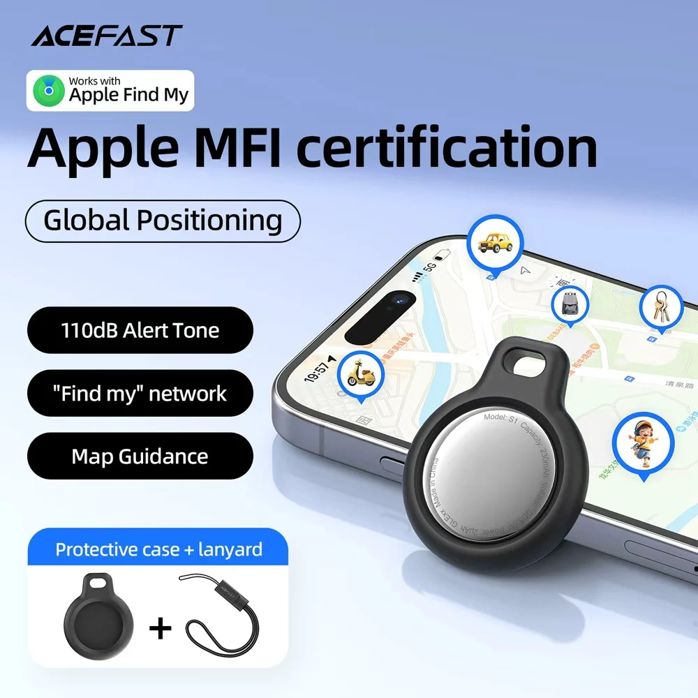 Анти-потерянный трекер для Apple Find My Bluetooth GPS-трекер для ключей от багажа, детских домашних животных с IOS MFi, искатель ключей с чехлом, 1/4 шт.