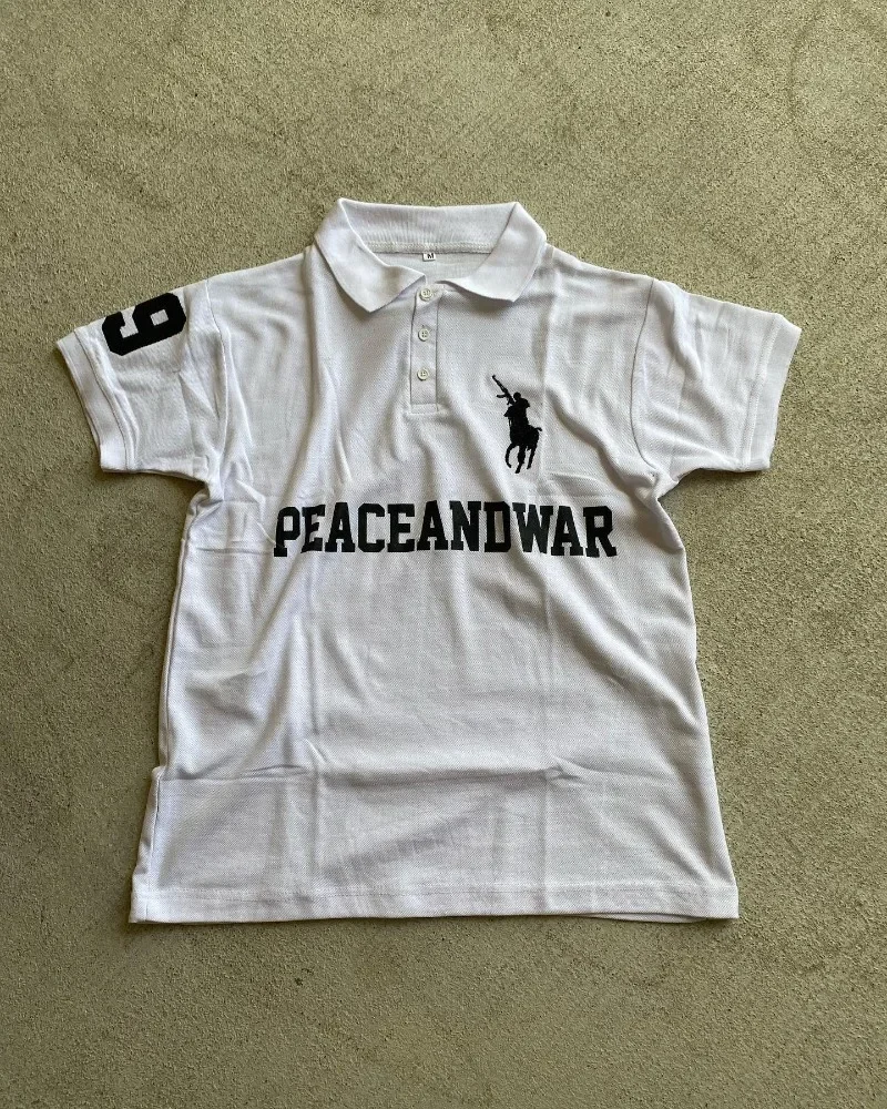 2024 nueva ropa de calle POLO Camiseta bordada ropa de hombre Y2k top de solapa Harajuku gótico moda urbana camisa suelta