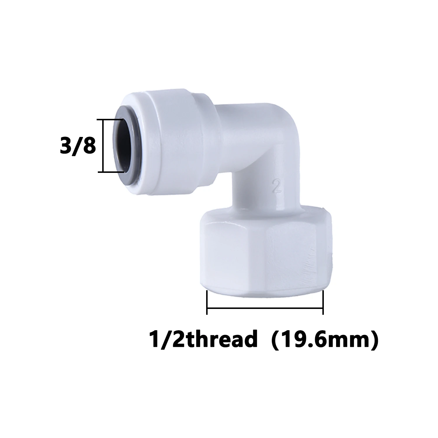 10 Uds codo RO accesorio de agua 90 grados rosca macho hembra 1/4 3/8 POM manguera acuario filtro de ajuste rápido piezas de ósmosis inversa