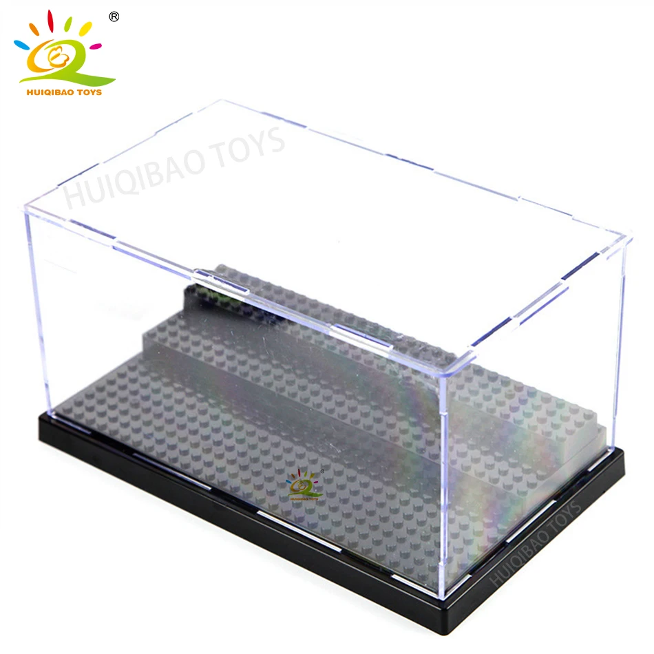 HUIQIBAO Toys Dustproof Figures Display Case Box Show Case for Model Collection Building Blocks Decorative Bricks Toy for Adult