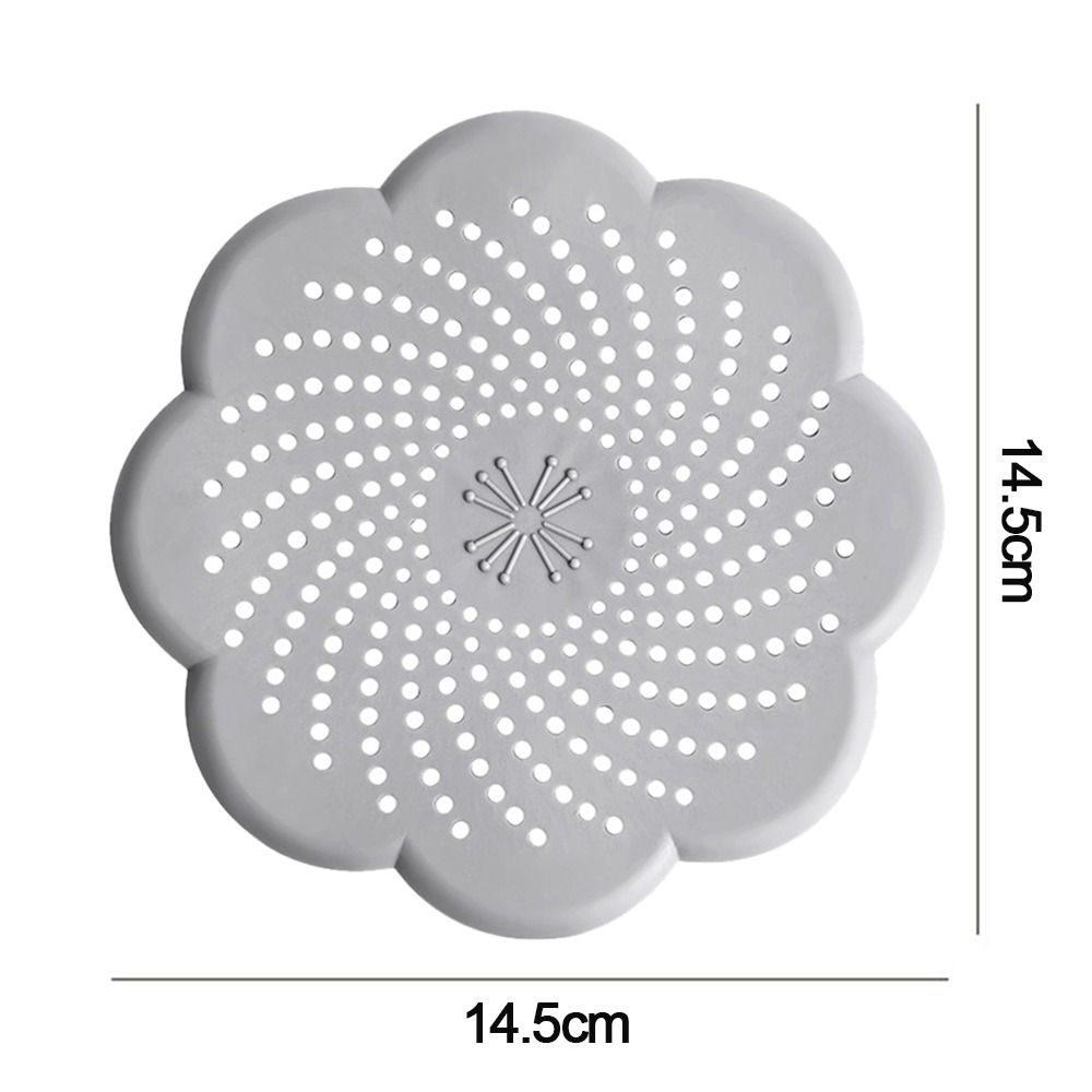 Cubierta de silicona con forma de flor para drenaje de suelo, colador de malla para fregadero, antibloqueo de pelo, recogedor de residuos, accesorio para cocina y baño