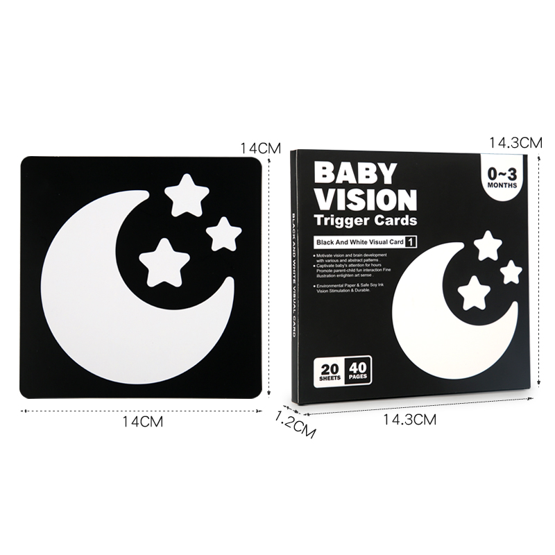 Baby Visuelle Stimulation Karten Montessori High Contrast Flash Karte Kleinkind Geschenk Für Kinder Erkenntnis Spielzeug