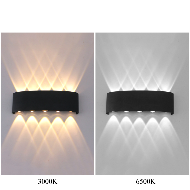 Luminária de parede led para cima e para baixo, à prova d'água, interior, para quarto, sala de estar, corredor, iluminação interna e externa
