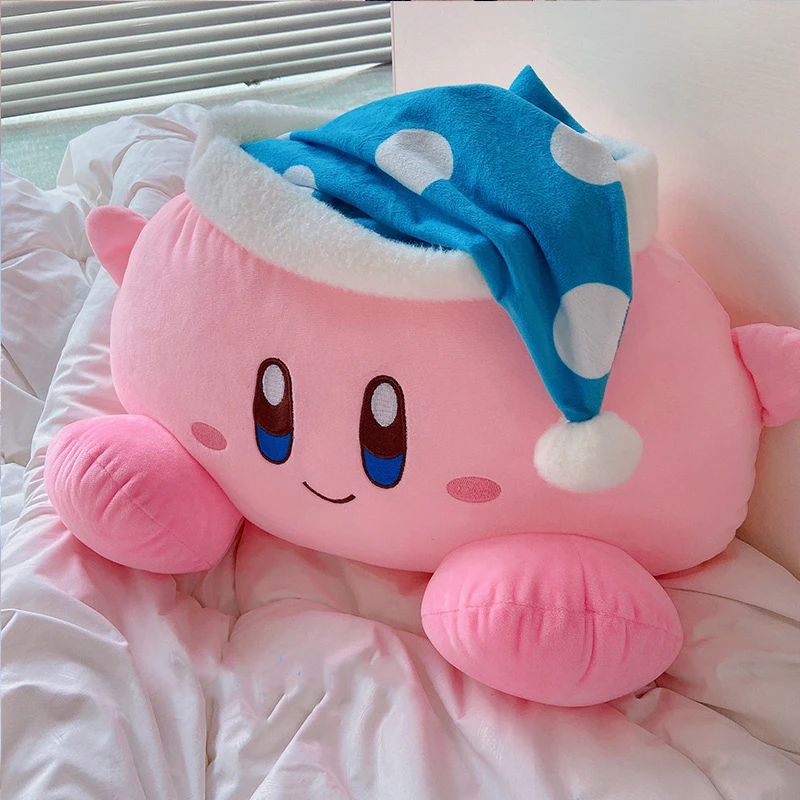 Anime Sang Trọng Đồ Chơi Ngủ Kirbyed Plushies Nhồi Bông Kirbyed Búp Bê Với Nightcap Phong Cách Nhật Bản Gối Mềm Mại Quà Tặng Cho Trẻ Em Bé Gái Màu Hồng