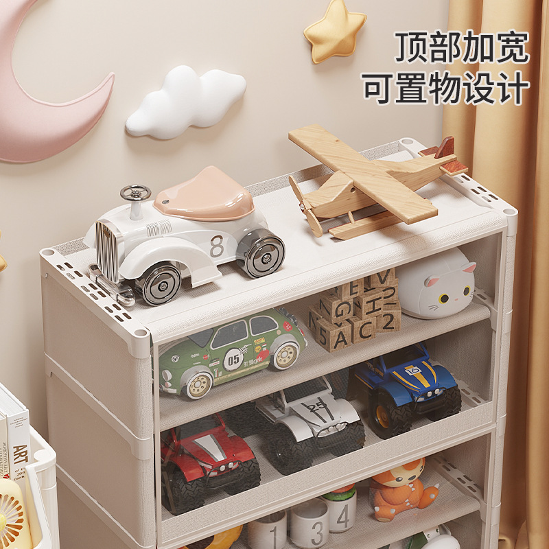 AOLIVIYA Children's Toy Storage Rack Floor-to-ceiling Household Baby Products Dust Storage Cabinet Baby Shelf Multi-layer Organi